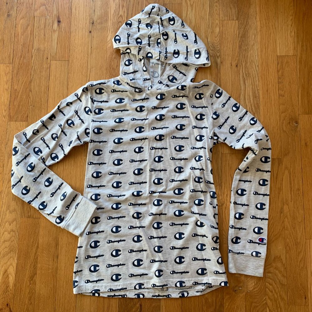 NWOT Champion Lightweight Hoodie Long Sleeve T-shirt Boys XL - Picture 2 of 7